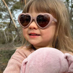Rosewood heart-shape kids sunglasses — Lūmmi Bunny