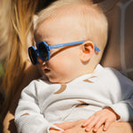 Cornflower Blue Mirror Hexagon Kids Sunglasses