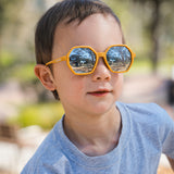 Sunglasses Mirror Hexagon - Mustard