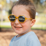 Sunglasses Mirror Hexagon - Mustard